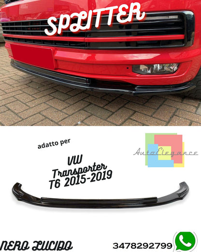Front Splitter VOLKSWAGEN Transporter T6 2015-2019 Version 2 With TÜV ABE 