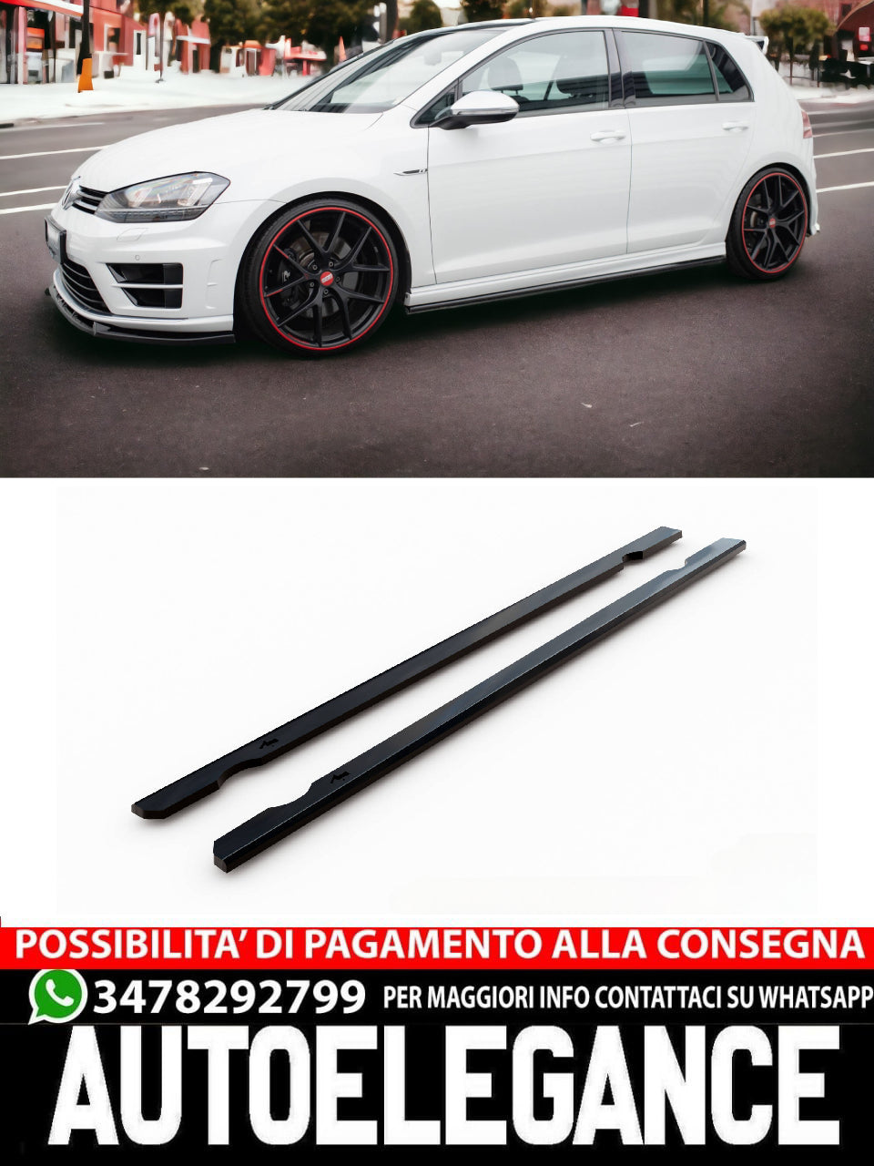 MINIGONNE LATERALI COMPATIBILI PER V.3 VOLKSWAGEN GOLF R MK7