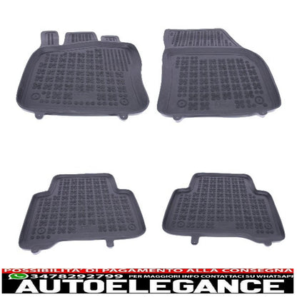 Black rubber mat suitable for VW Tiguan II 2015+