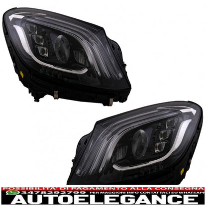 fari anteriori full led adatti per mercedes classe s w222 maybach x222 (2013-2017) look restyling