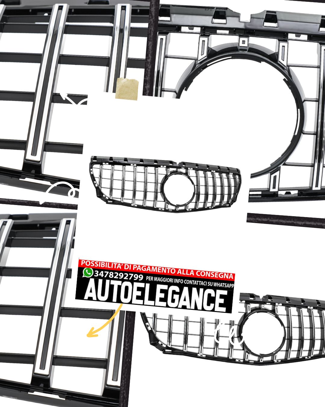 GT Panamericana Grille Suitable for Mercedes B-Class W246 W242 Front 14