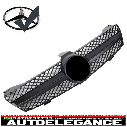 Griglia del radiatore sportiva per Mercedes W219 CLS 2004-2008 nero opaco