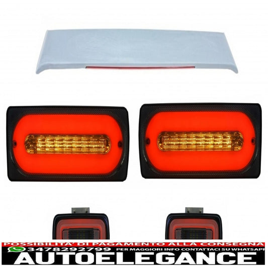 barra luminosa fanali posteriori a led con fendinebbia paraurti posteriore e spoiler sul tetto adatta per mercedes benz classe g w463 (1989-2015) AUTOELEGANCERICAMBI