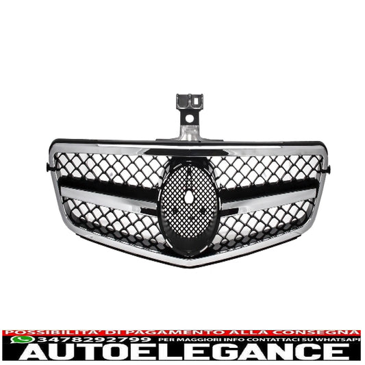 griglia anteriore adatta per mercedes classe c w204 s204 limousine station wagon (2007-2014) sportiva nera lucida e cromata