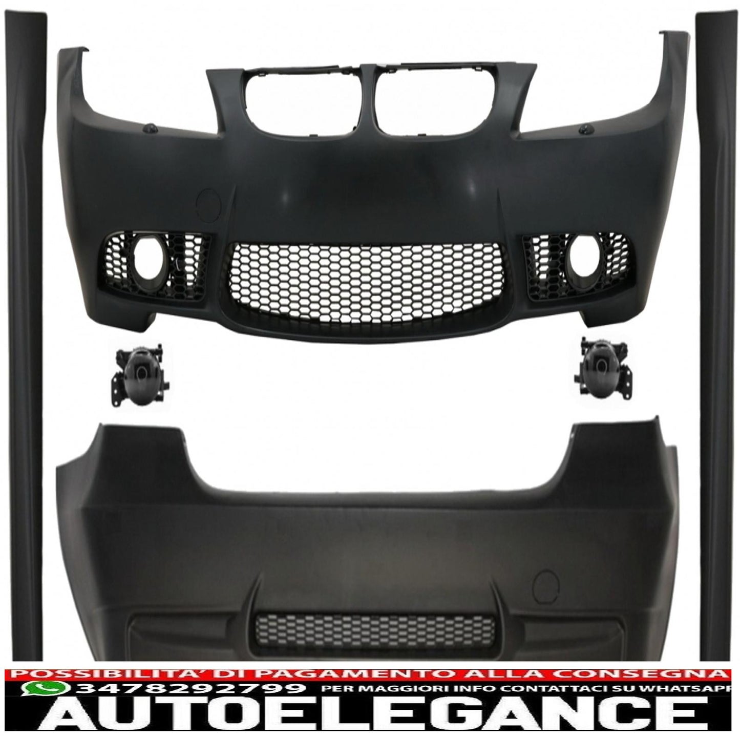 complete body kit without pdc with fog lamp suitable for bmw 3 series e90 lci facelift 2008-2011 m3 design 