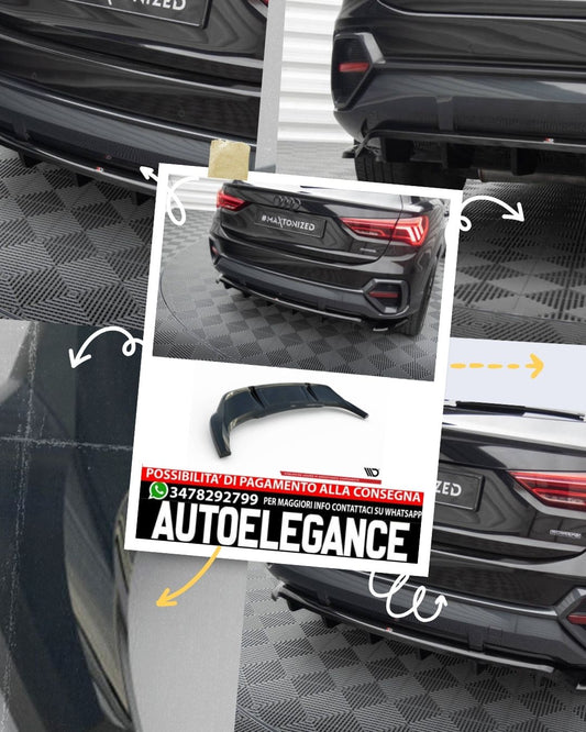 SPLITTER POSTERIORE CENTRALE (CON BARRE VERTICALI) adatto per AUDI Q3 SPORTBACK F3 (2019-)