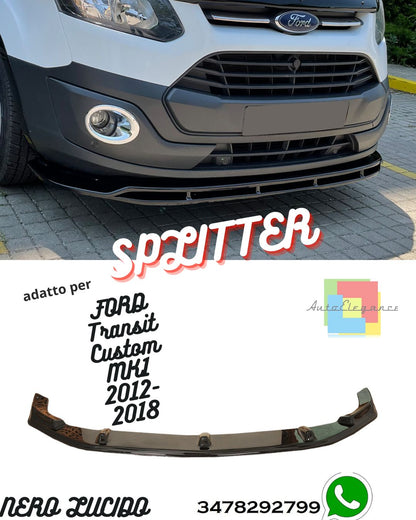 Front Splitter FORD Transit Custom MK1 2012-2018 With TÜV ABE 