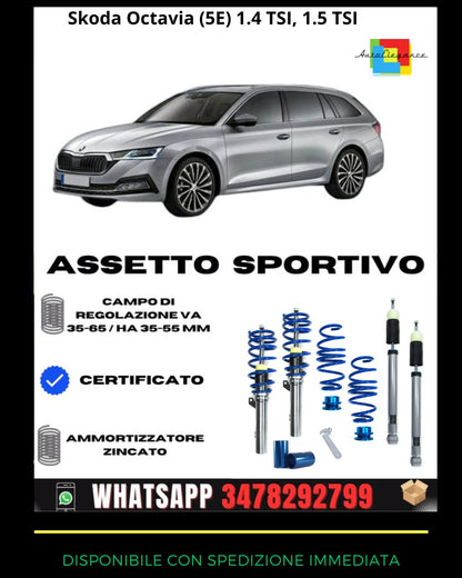 🔥Assetto sportivo adatto per Skoda Octavia (5E) 1.4 TSI, 1.5 TSI, 1.8 TSI🔥