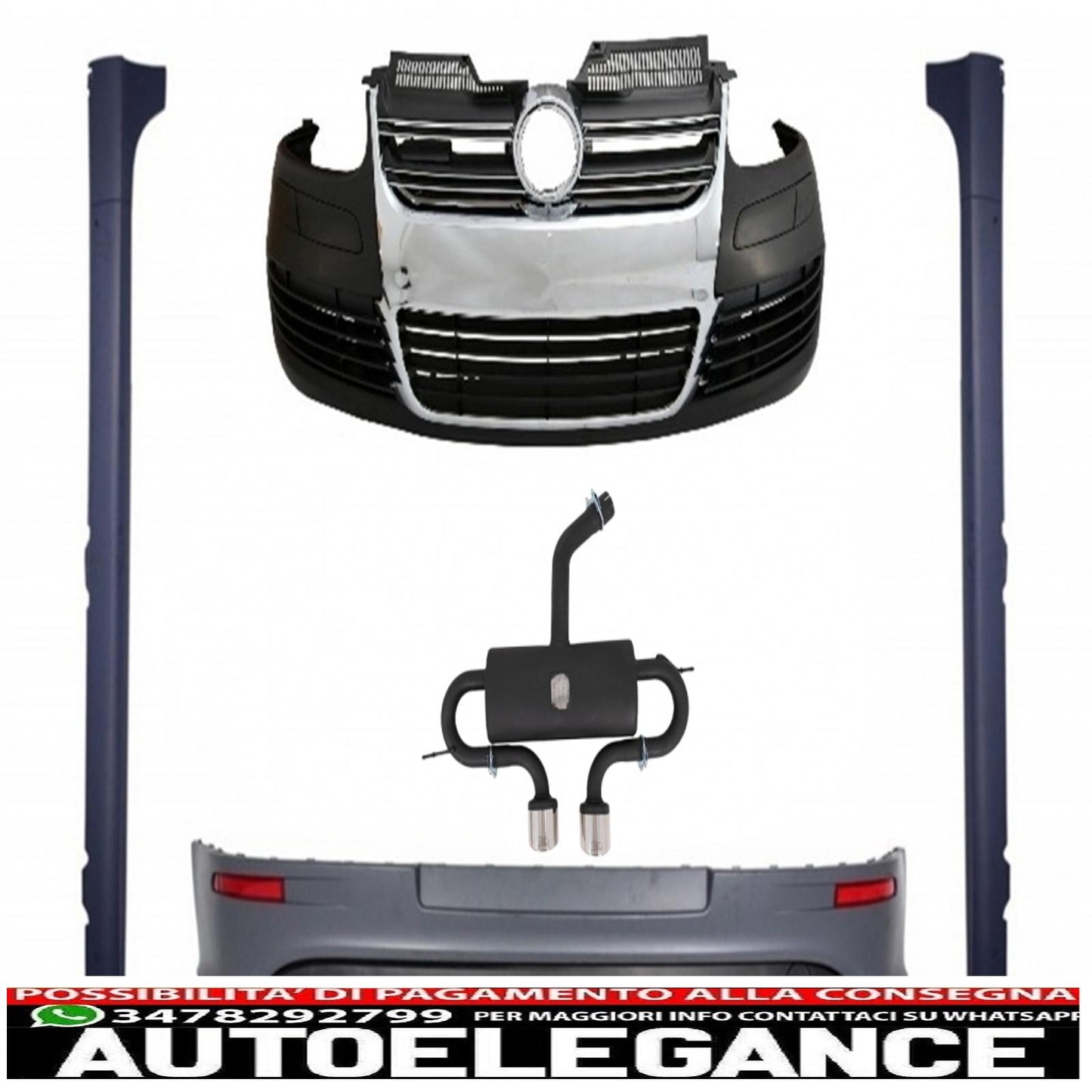 body kit suitable for vw golf 5 v r32 (2003-2007) with full exhaust system 