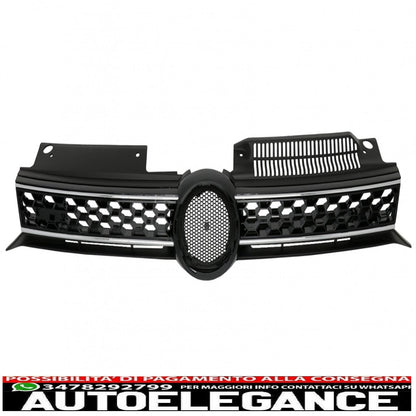 griglia centrale griglia anteriore adatta per vw golf 6 vi (2008-2012) design gtd