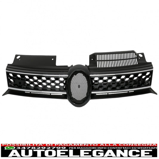 griglia centrale griglia anteriore adatta per vw golf 6 vi (2008-2012) design gtd