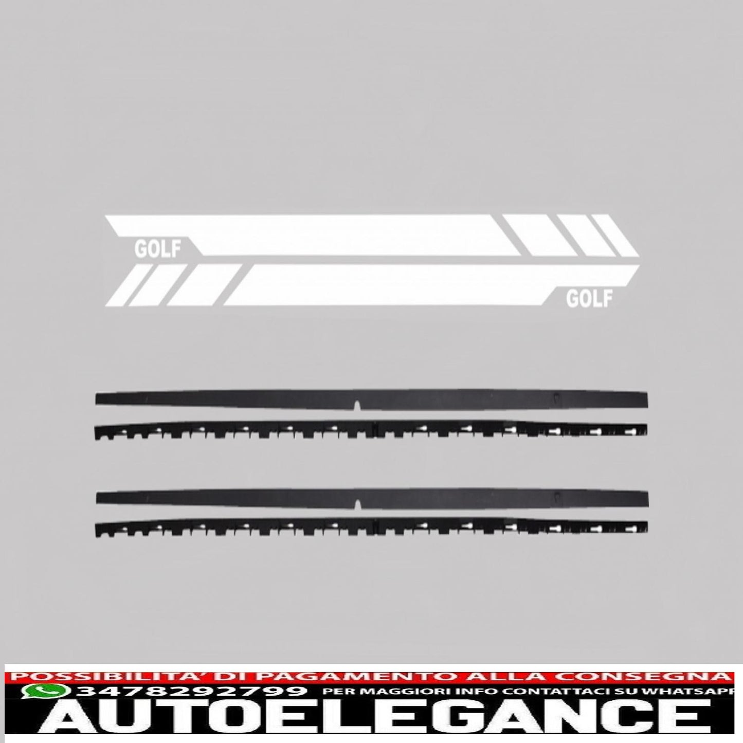 side skirts with side decals white vinyl sticker suitable for vw golf 7 vii hatchback (2013-2017) gti design