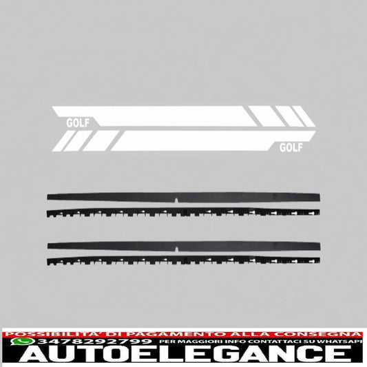 minigonne laterali con decalcomanie laterali adesivo in vinile bianco adatto per vw golf 7 vii hatchback (2013-2017) gti design