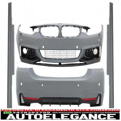 kit carrozzeria completo adatto per bmw serie 4 f32 f33 (2013-2016) design m-performance coupé cabrio senza fendinebbia