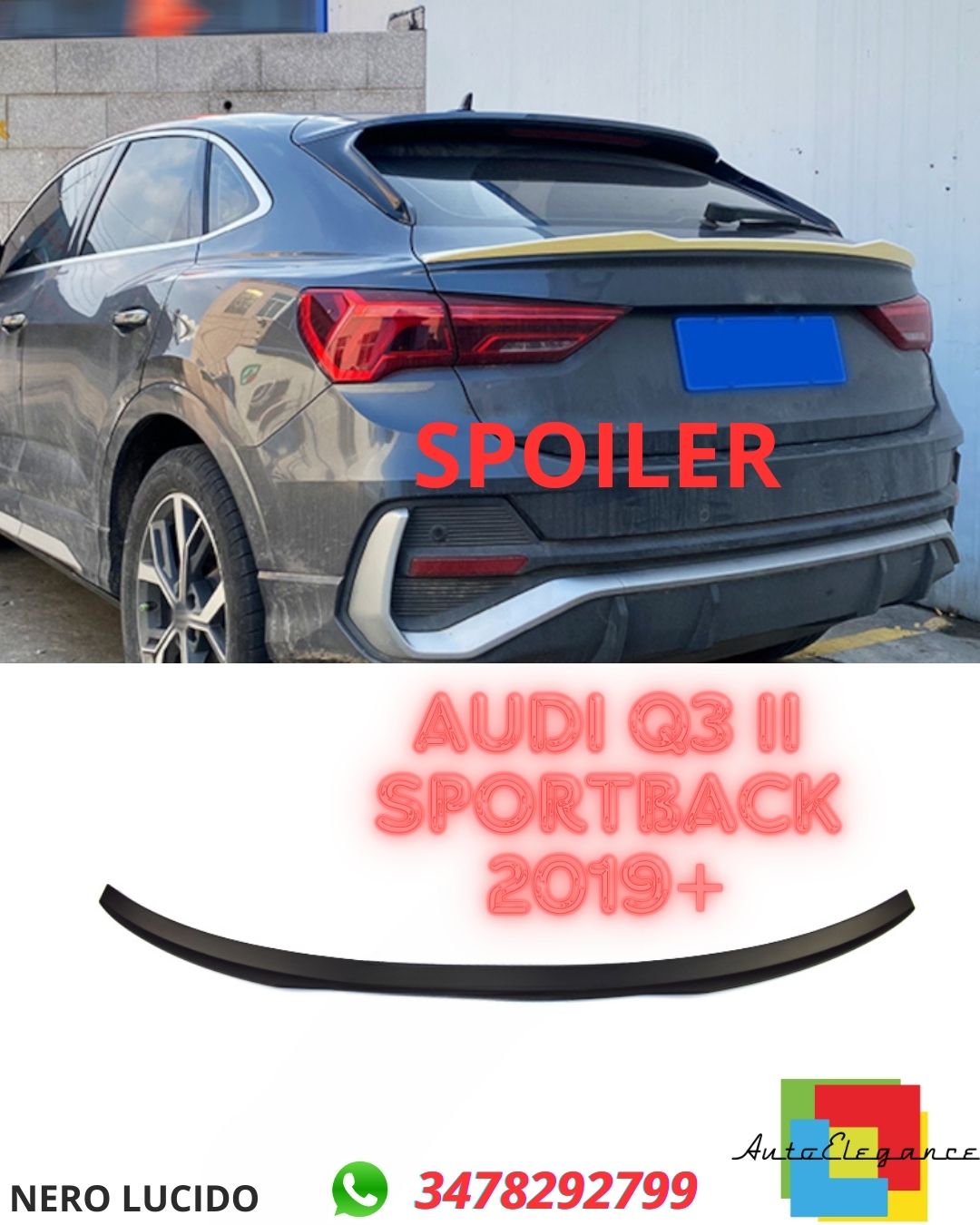 ✨✨SPOILER ADATTO PER AUDI Q3 II Sportback 2019+✨✨