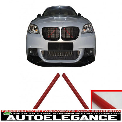 set ornaments v-brace grill strips inserts trim suitable for bmw series 1 2 3 4 5 6 7 red 