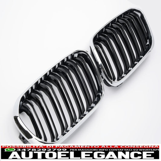 Adatto alla BMW Serie 1 F20 F21 dal 15 griglia del radiatore doppia barra cromata nera AUTOELEGANCERICAMBI