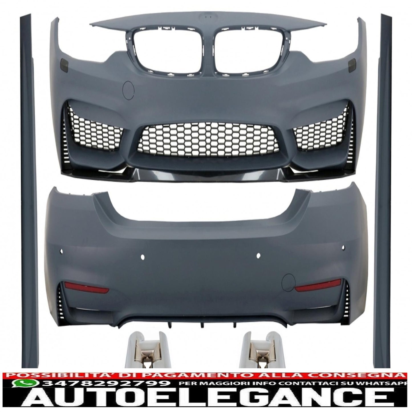 complete body kit suitable for bmw 4 series f32 f33 coupe cabrio (2013-2019) with m4 design chrome exhaust tips