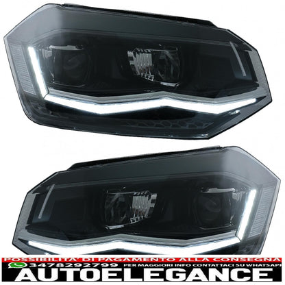full led headlights suitable for vw polo aw mk6 (2018-2020) with dynamic ignition and sequential cornering lights 