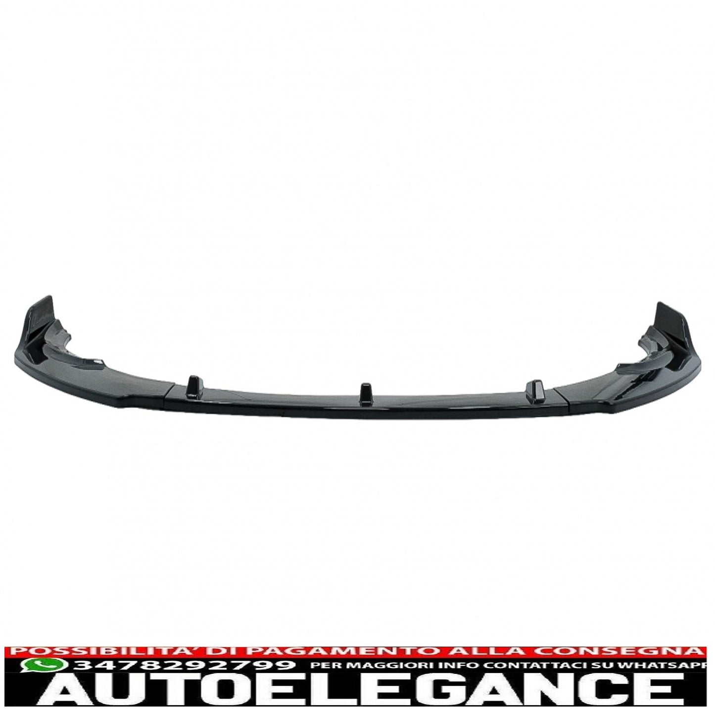 Front bumper additional spoiler suitable for audi a4 b9 8w (2016-2018) rs4 piano black design 