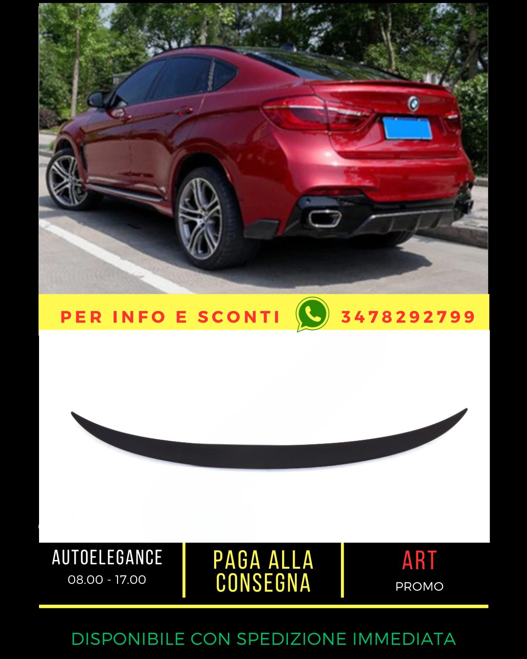 ✨SPOILER ADATTO PER BMW X6 F16 2014-2019✨