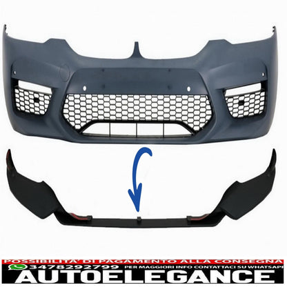 Front Bumper Spoiler Suitable for BMW 5 Series G30 G31 Sedan Touring (2017-up) M5 Design Black