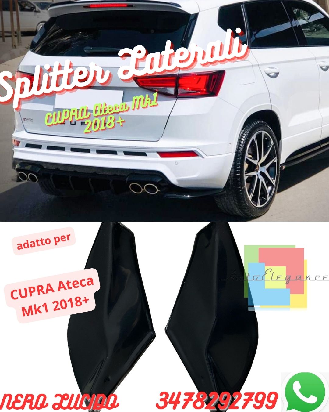 Splitter Laterali Posteriori PER 💫 CUPRA Ateca Mk1 2018+💫