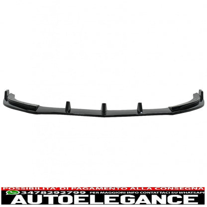 Estensione del labbro dello spoiler del paraurti anteriore adatta per mercedes classe e w212 s212 facelift sport line (2013-2016) nero pianoforte