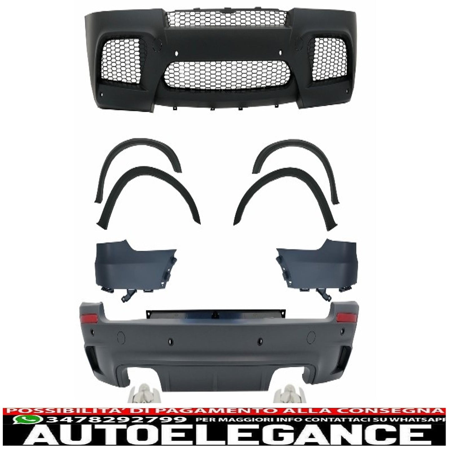 body kit with exhaust tips suitable for bmw x5 e70 (2007-2013) x5m m-design
