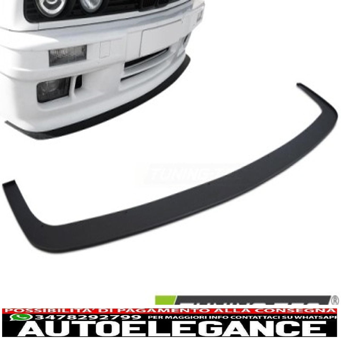 Sport style front spoiler for bmw e30 82-90 