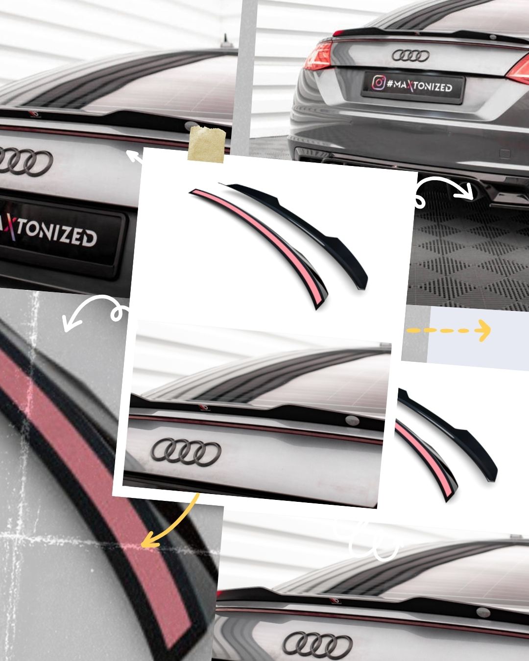 SPOILER CAP adatto per AUDI TT S / S-LINE 8V (2014-2018)