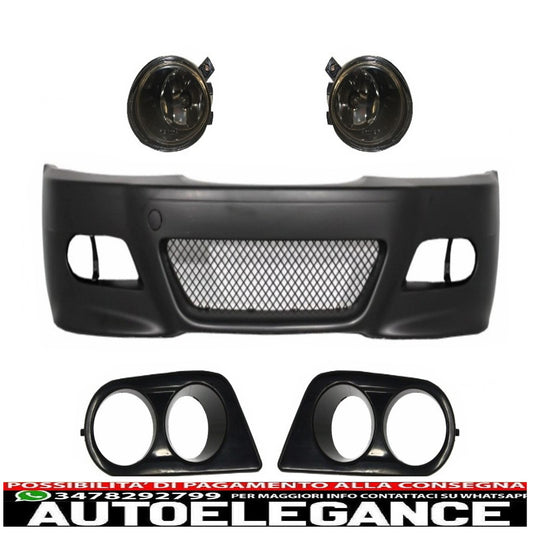 paraurti anteriore con fendinebbia e coperture dei condotti dell'aria adatto per bmw serie 3 coupé cabrio berlina station wagon e46 (1998-2004) design m3