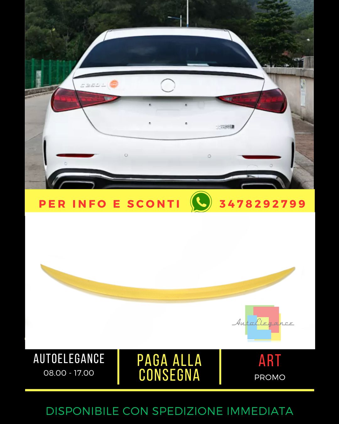🔥Spoiler adatto PER Mercedes C class W206 2021+ Sedan🔥