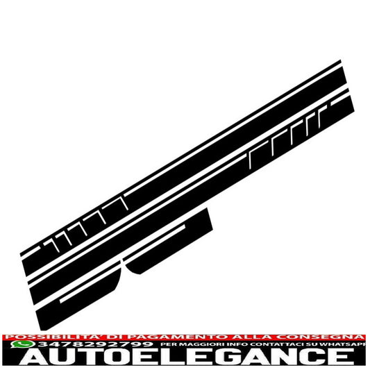 decalcomanie laterali adesivo in vinile nero opaco adatto per mercedes cla w117 c117 x117 (2013-2016) a class w176 (2012-up)