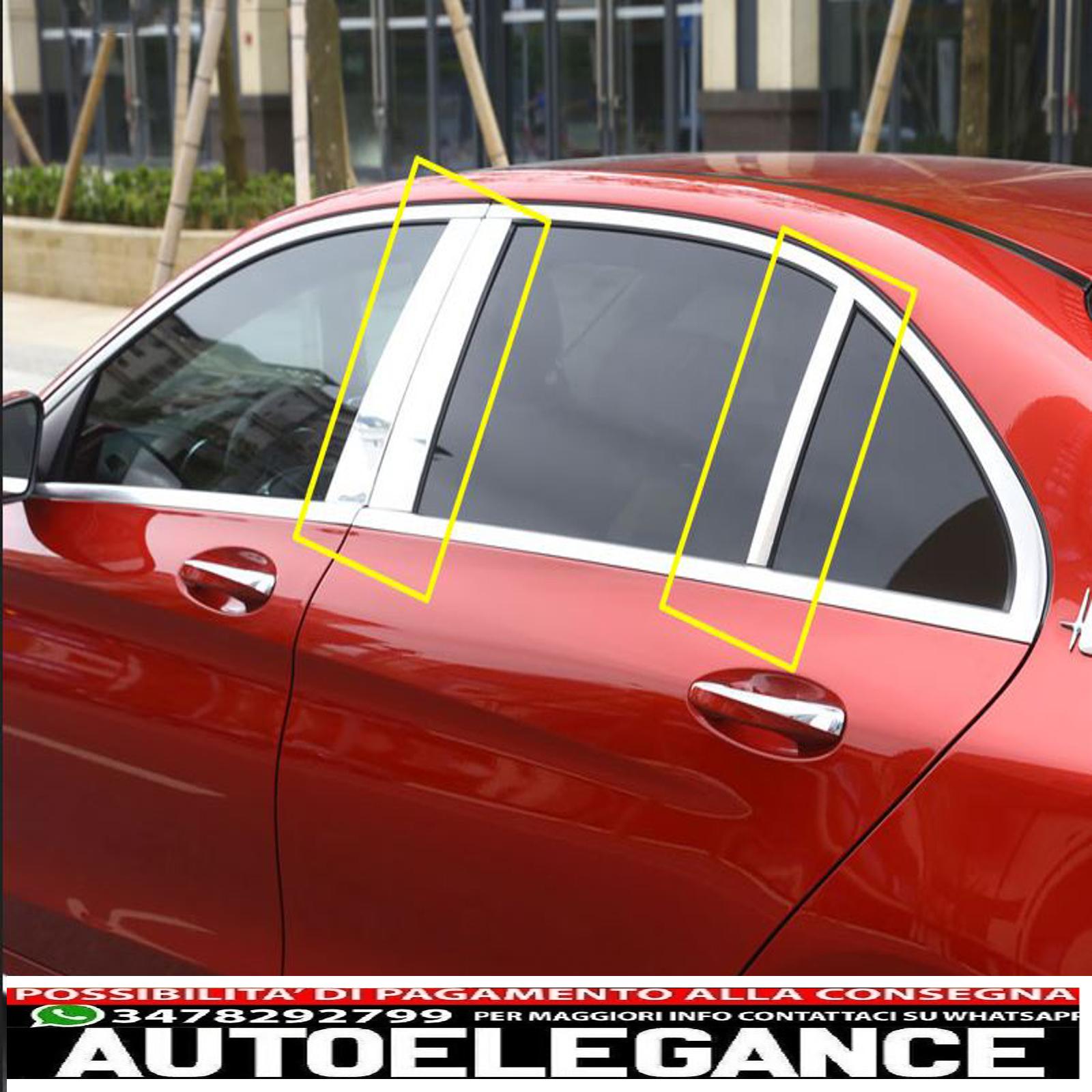cinghia ornativa alluminio saulo b per mercedes w205 classe c (6 pezzi)-mostra il titolo originaletesto originalealuminium zierleisten b saule für mercedes w205 c-klasse (6-tlg) AUTOELEGANCERICAMBI