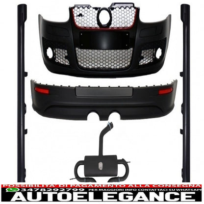 body kit suitable for vw golf mk 5 v golf 5 (2003-2007) gti r32 design with full exhaust system 
