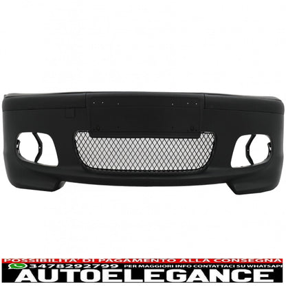 paraurti anteriore adatto per bmw serie 3 e46 berlina touring (1998-2004) m-technik m-tech modello m-sport senza fendinebbia