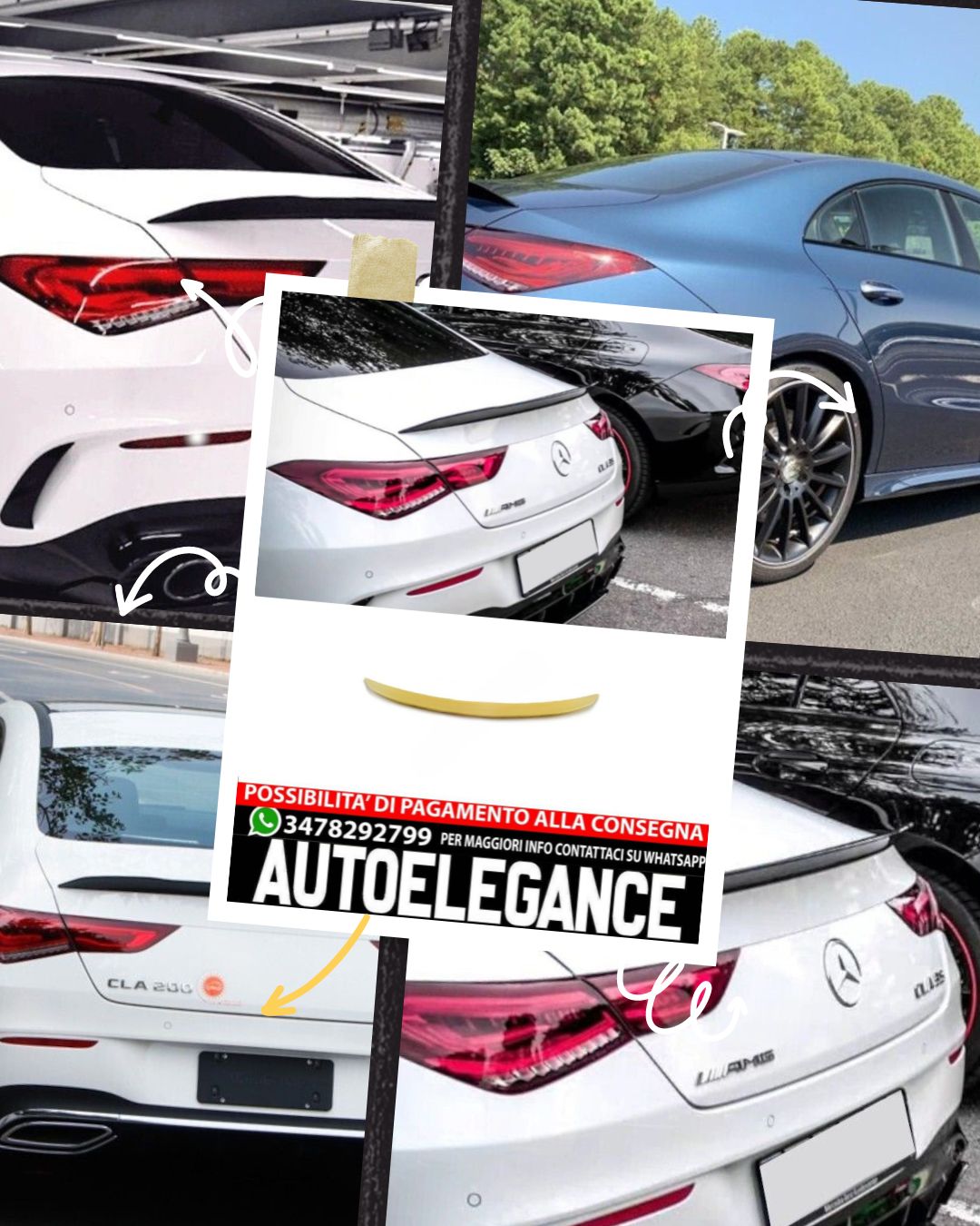 SPOILER adatto per Mercedes CLA class C118 2019+