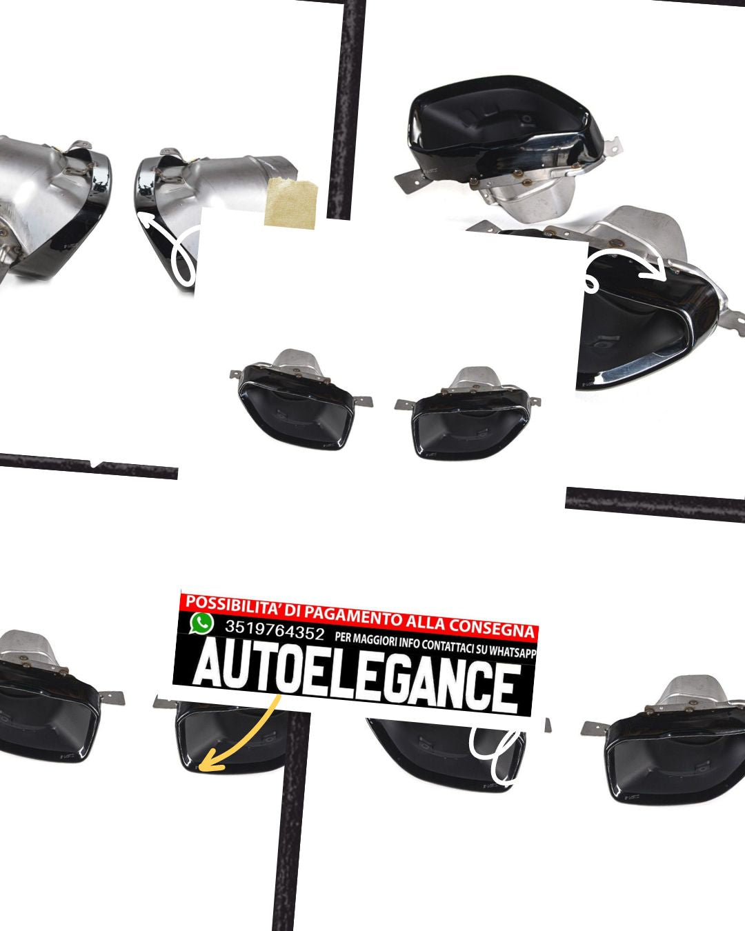 Set di mascherine di scarico 32051 adatto per paraurti sportivo BMW M G20 M340I