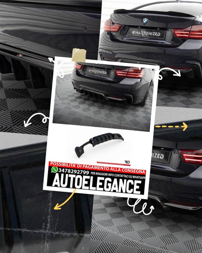 DIFFUSORE POSTERIORE BMW 4 COUPÉ / GRAN COUPE M-PACK F32 / F36 (VERSIONE CON SCARICO SU UN LATO)