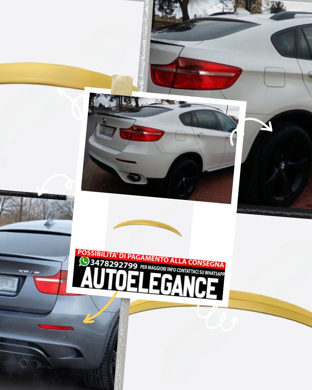 SPOILER adatto per BMW X6 E71 E72 2007-2014