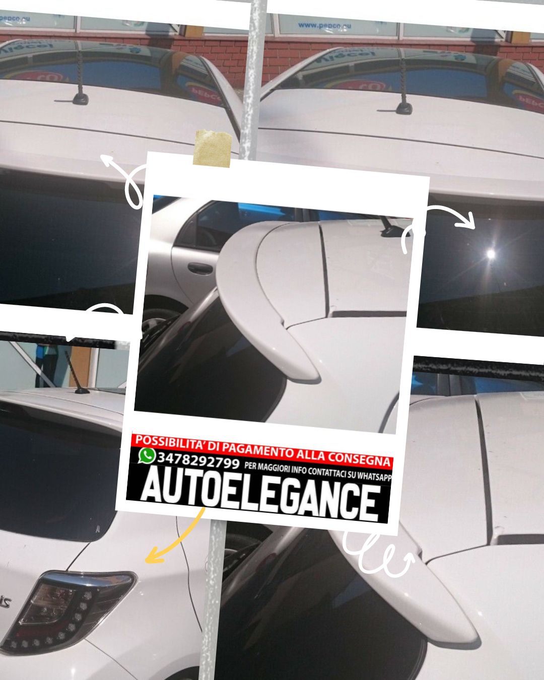 SPOILER suitable for Toyota Yaris 3 2011+