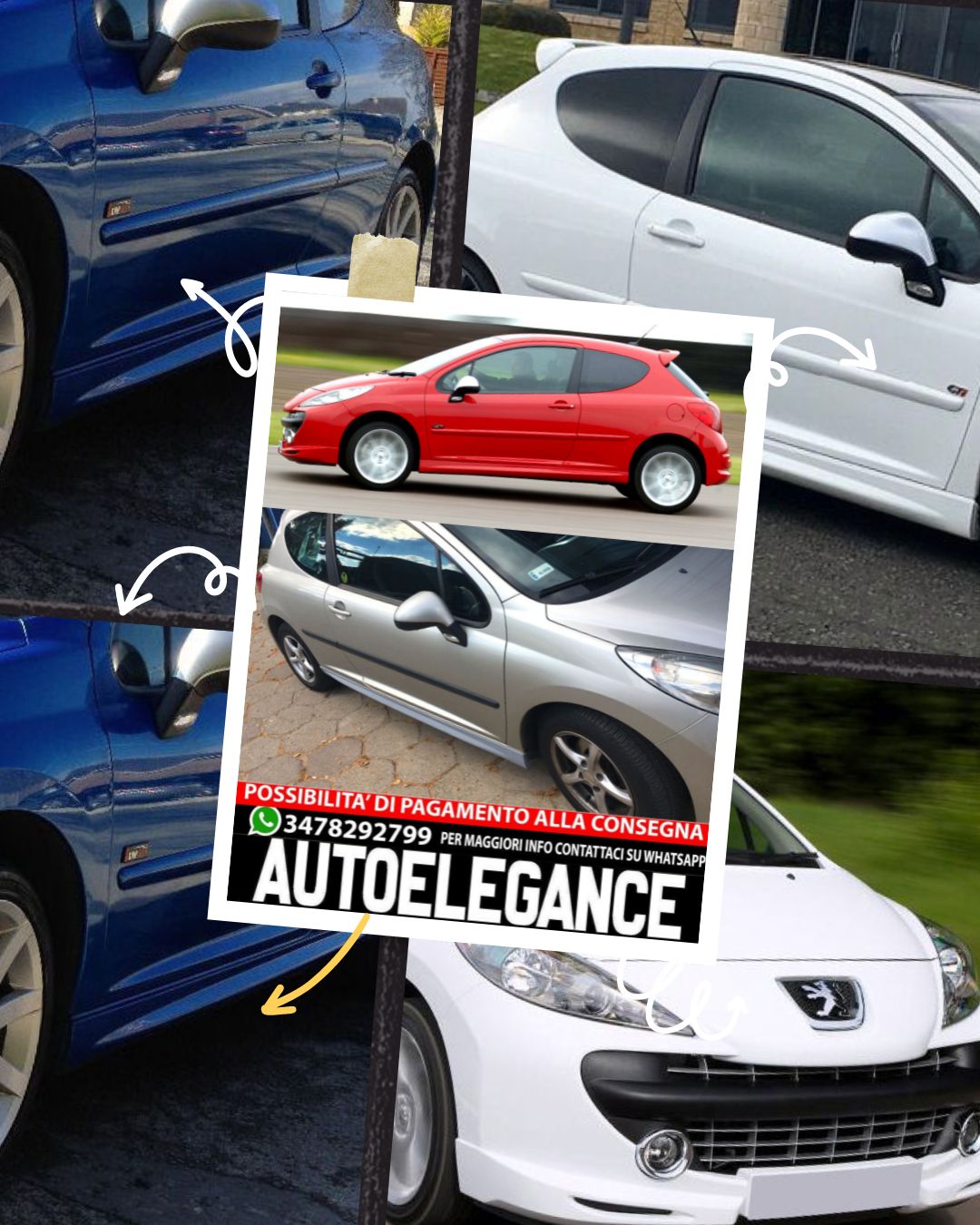 MINIGONNE LATERALI LOOK GTI (2006-2012) ADATTE PER PEUGEOT 207