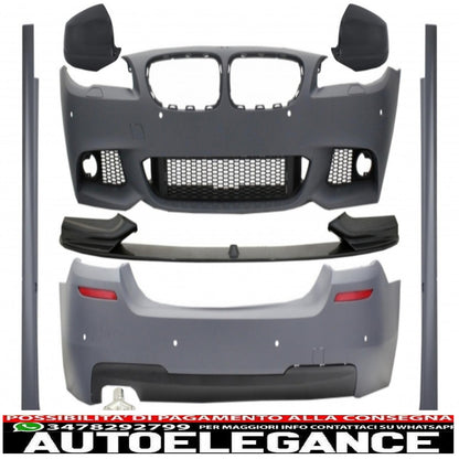complete body kit with spoiler and rear mirror covers in carbon and matt carbon exhaust pipe suitable for BMW 5 series F10 non LCI (2011-2014) m design