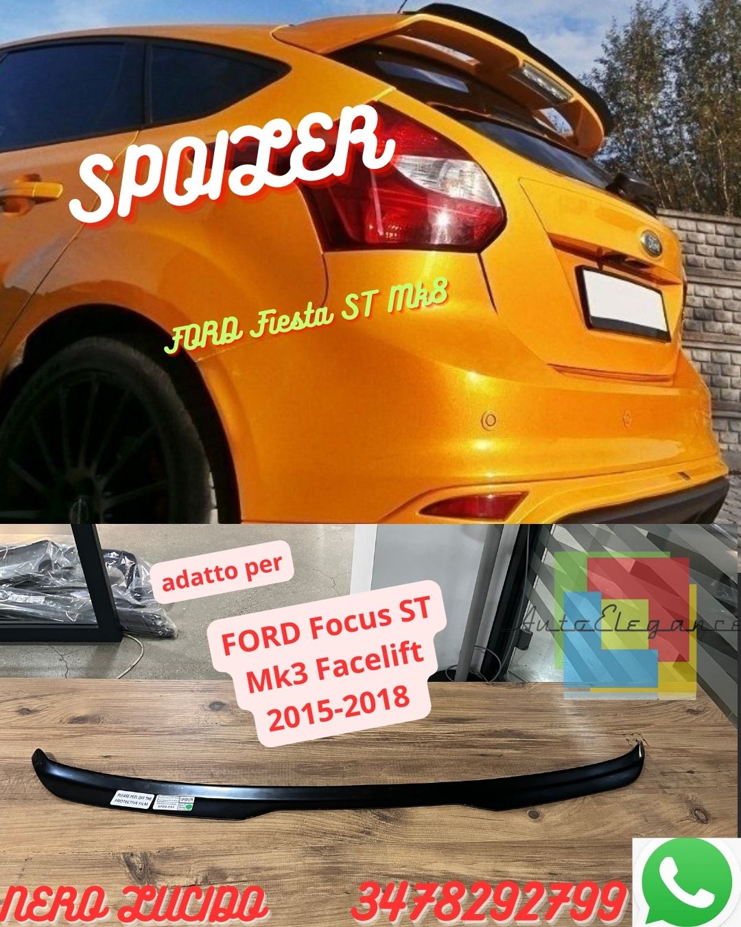✨✨FORD Focus ST Mk3 Hatchback 2010-2014 /Mk3 Facelift 2015-2018 ✨✨