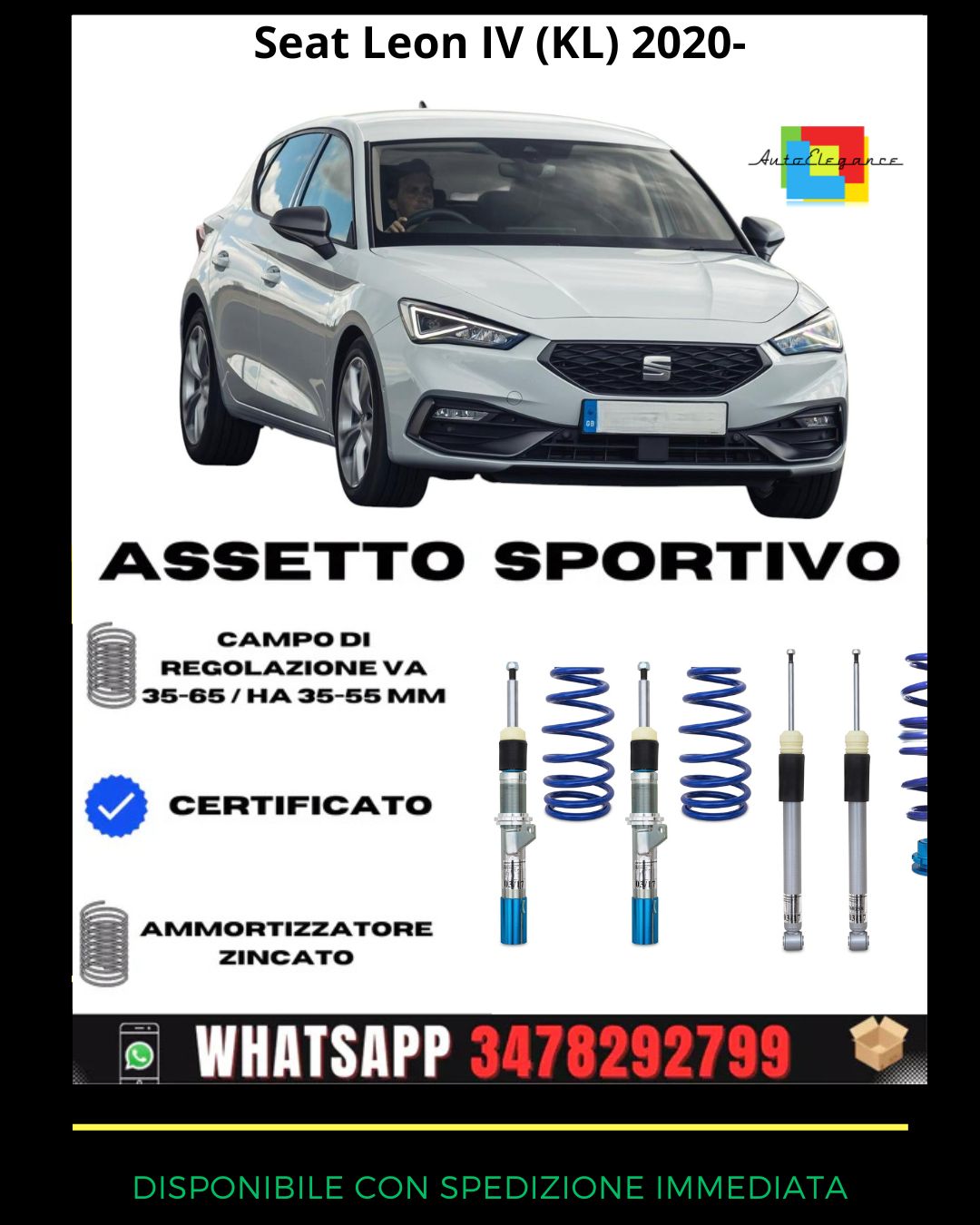 🔥Assetto sportivo adatto per Seat Leon IV (KL) 2020-🔥