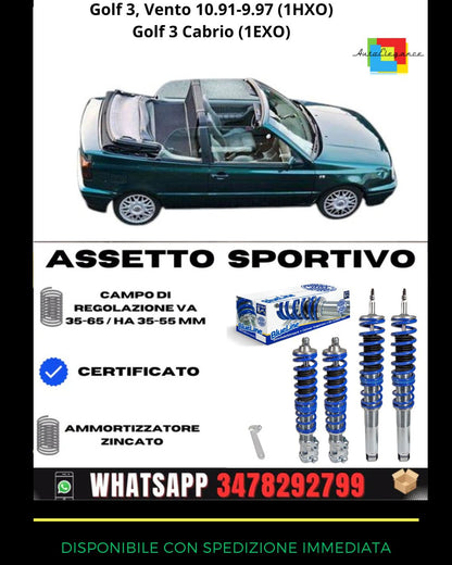 🔥Sports suspension SUITABLE for Golf 3,Vento 10.91-9.97 1HXO Cabrio 1EXO🔥