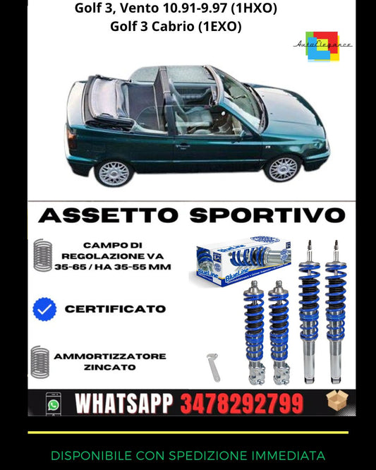 🔥Assetto sportivo ADATTO per Golf 3,Vento 10.91-9.97 1HXO Cabrio 1EXO🔥