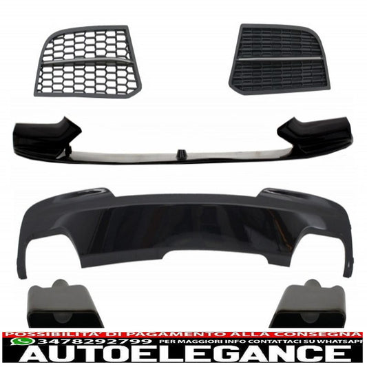 kit di conversione spoiler e diffusore d'aria adatto per bmw serie 5 f10 f11 berlina touring (2010-2017) da m-technik a m-performance sport m550 design