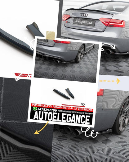 SPLITTER LATERALI POSTERIORI adatto compatibile per V.2 AUDI S5 COUPE 8T FACELIFT